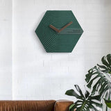 Horloge Murale Design 3D Verte