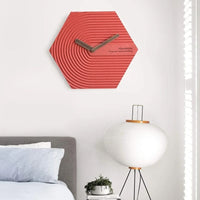 Horloge Murale Design 3D Rouge