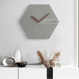 Horloge Murale Design 3D Grise