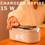 Radio réveil moderne avec chargeur sans fil pour iPhone