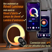 Réveil intelligent avec lumière d'ambiance et connectivité Bluetooth