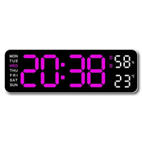 Steivo - Horloge Digitale Murale Rectangulaire