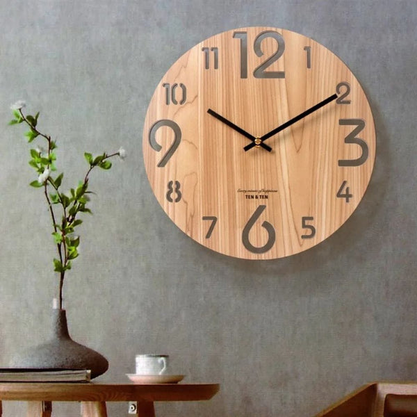 Horloge Murale 3D en Bois