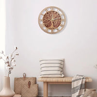 Horloge Murale Arbre De Vie en Bois