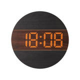 Horloge Murale Digitale en Bois