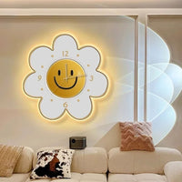 Horloge Murale LED Fleurs