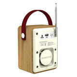 Radio Réveil Bois Mini Portable